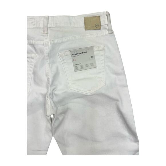 Ag Denim Ex Boyfriend Slouchy Slim Jeans White Women’s NWT Size 31 - Picture 9 of 16